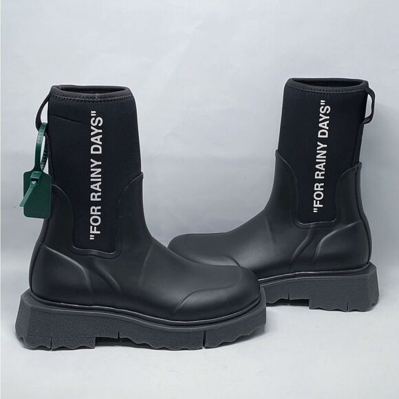 Off-White Sponge Rubber Rain Boots size 40 - Picture 10 of 13